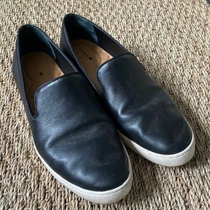 Birdies Sneakers Womens 9 The Swift Black Smooth Leather Slip on Loafer Shoes
